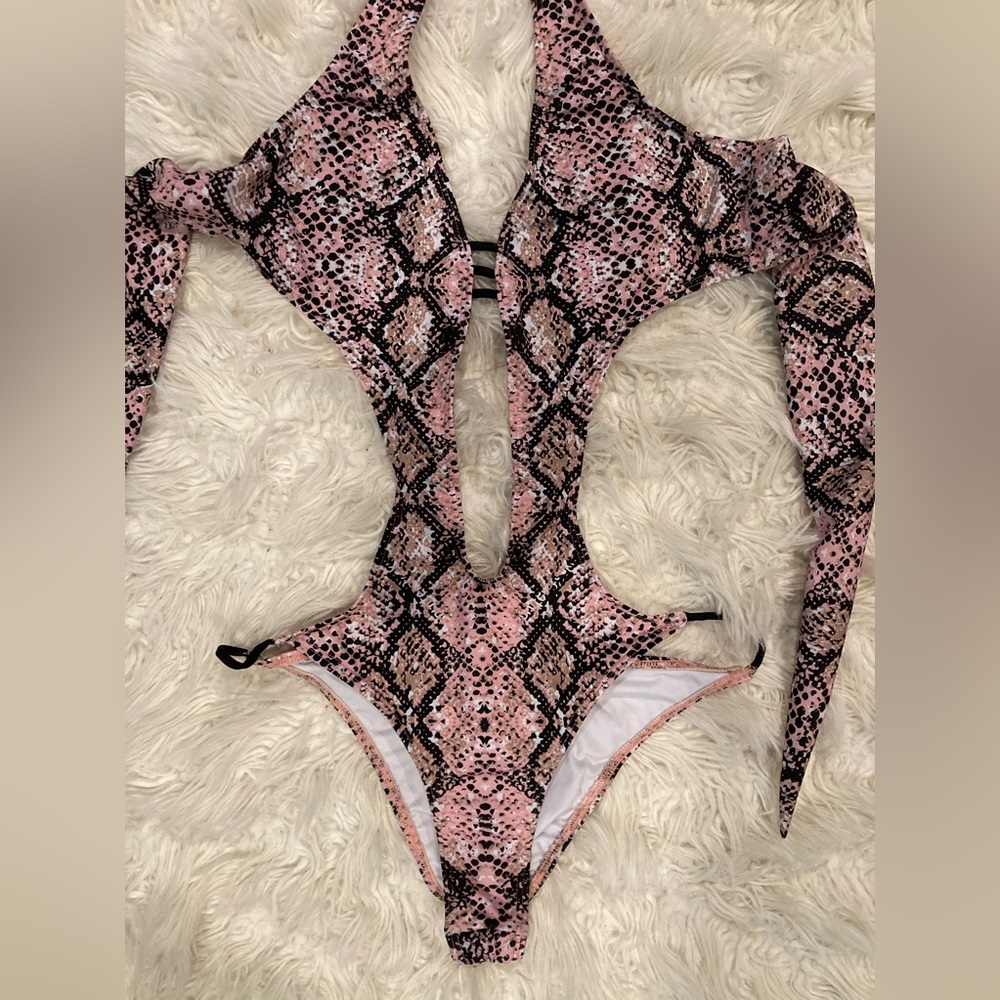 New Sexy Snakeskin One Piece Bathing Suit